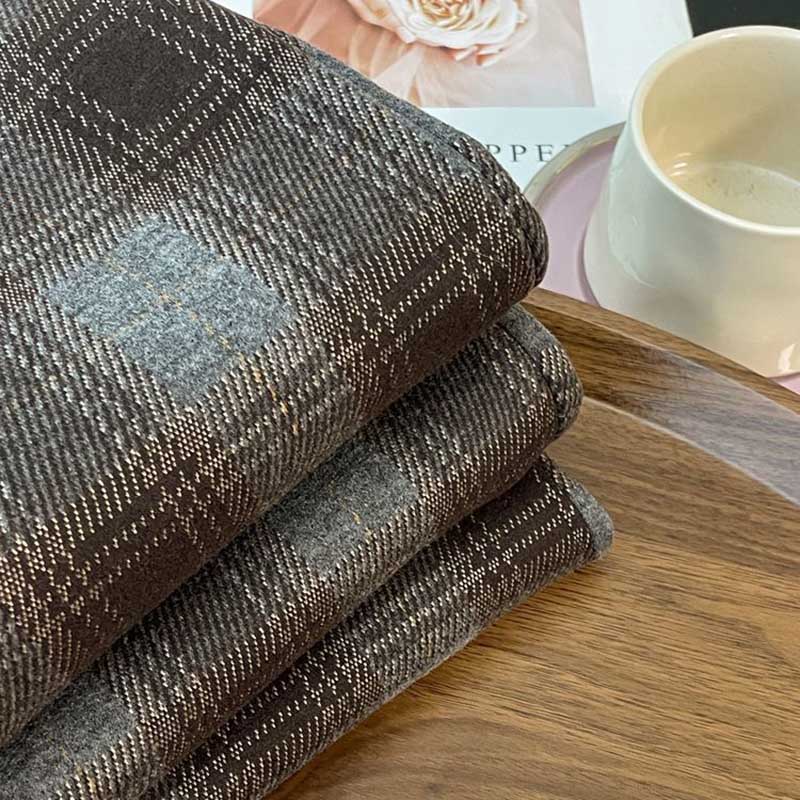 Pants for Women  High Waist Long Trousers Plus Size Double Layer Versatile Casual Plaid High Waist Drawstring Pants