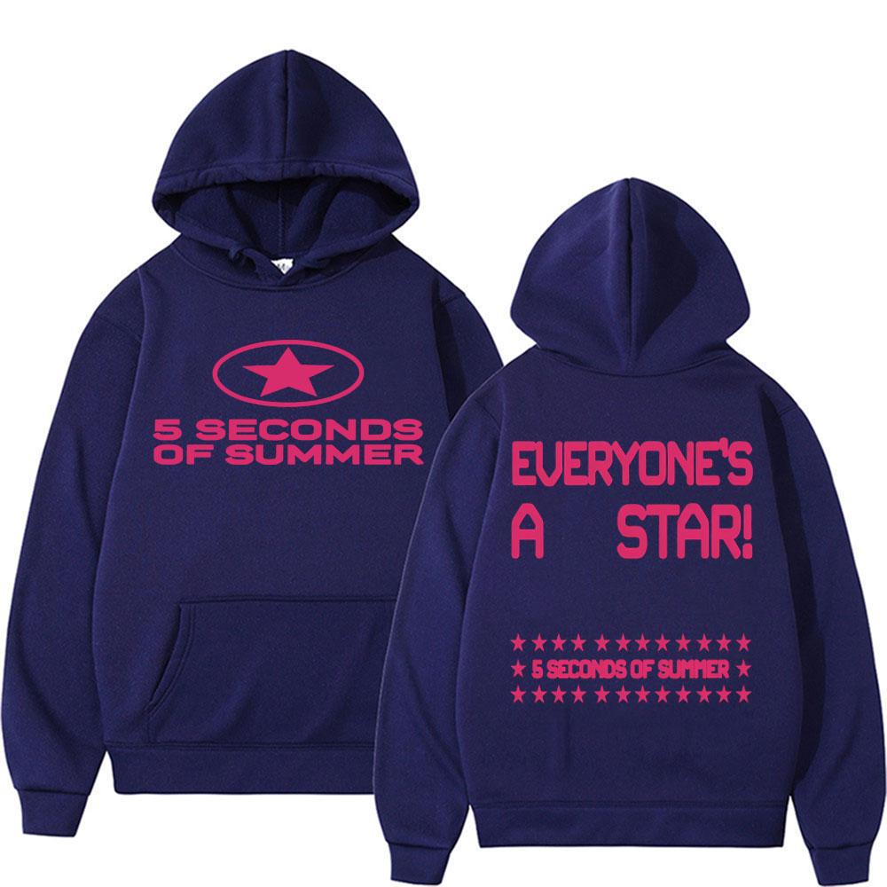 Unisex Woman's5 Seconds of Summer Everyone's A Star World Tour Hoodies Men Women Harajuku Hip Hop Street Sweatshirt Fleece Oversized Pullovers