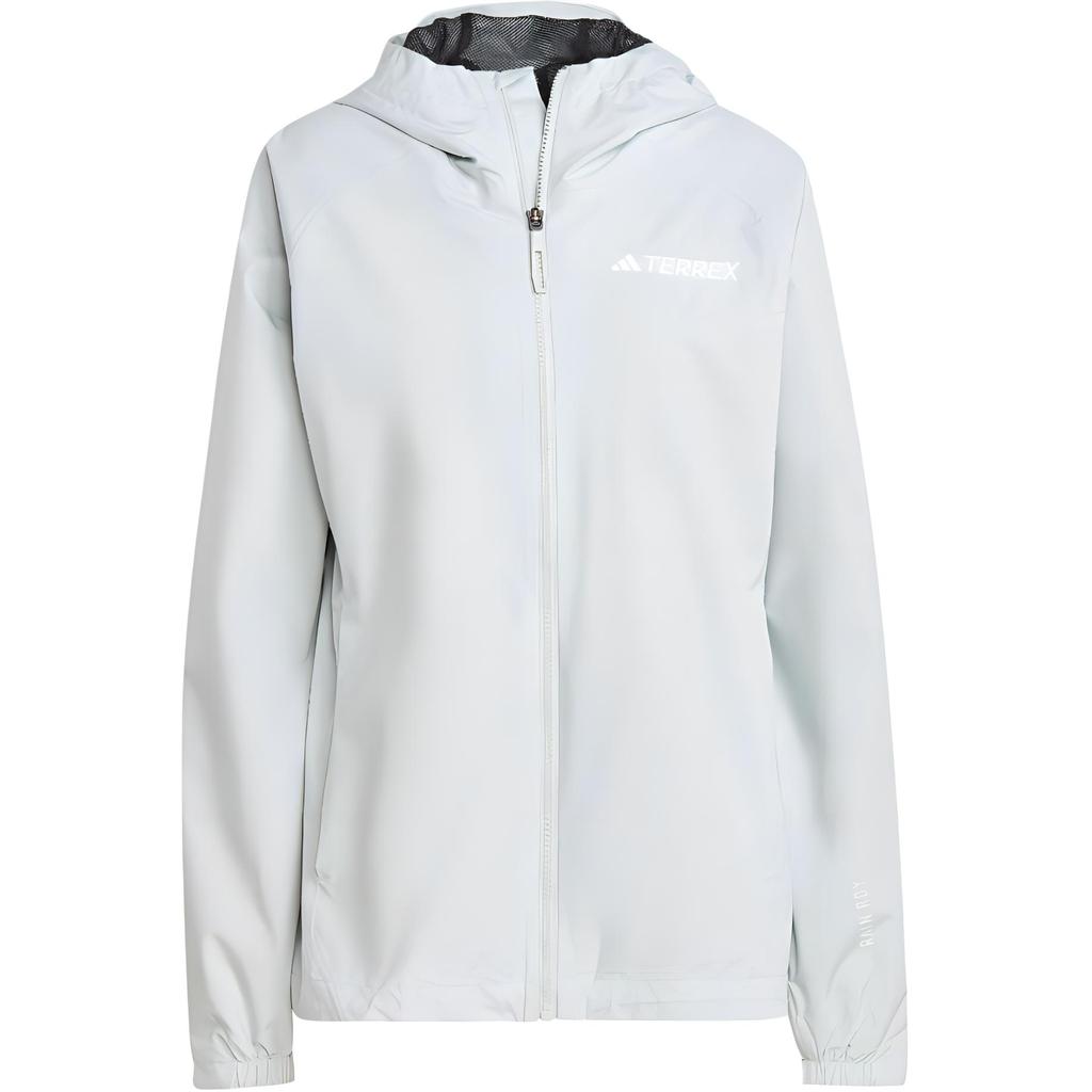 Adidas Ult Terrex Multi 2L Rain.Rdy Sweat-Wicking Waterproof Breathable Hooded Solid Color Long Sleeve Jacket Women jackets Gray IP1486