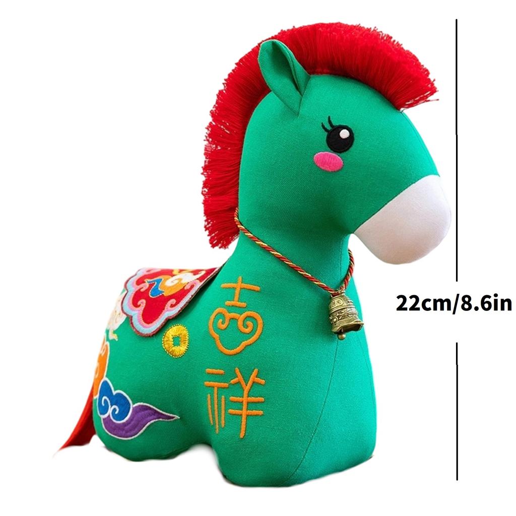Horse Year Mascot Doll Folk Flower Cloth Horse Doll Fabric Horse Doll Plush Toy Gift
