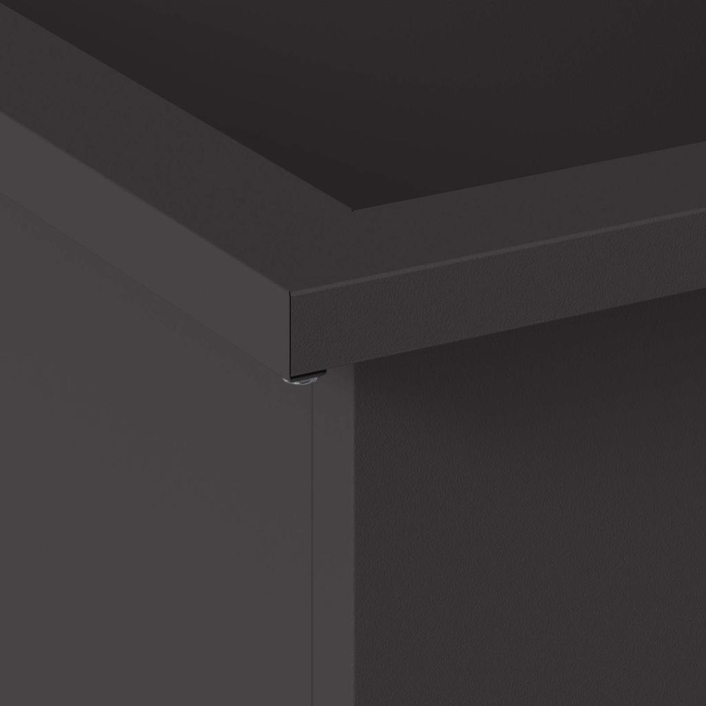 Garden Planter with LED Black 30 * 100 * 30 Cm Steel