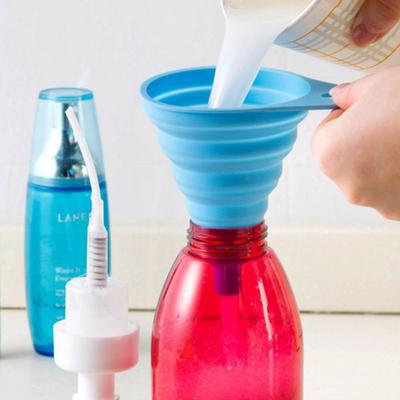 Dispense Stretch Necessities Creative Collapsible Oil Leak Kitchen Liquid Silicone Folding Funnel