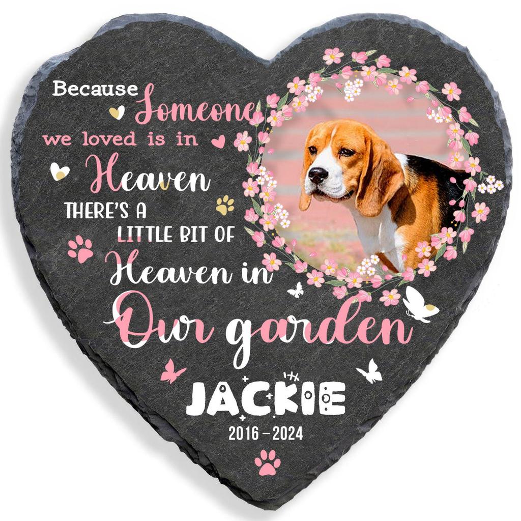 Personalized Pet Memorial Stone - Round DIY Slate for Cats & Dogs