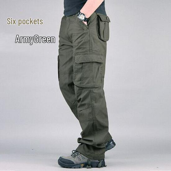 2024 Men's Multi-Pocket Loose Straight Casual Outdoor Pants