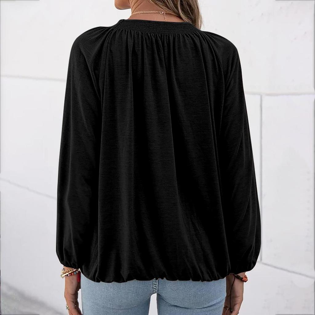 Women Ladies O Neck Casual Long Sleeve Casual Comfortable Loose T-Shirt Top