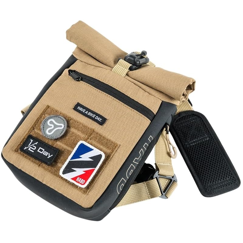TANAX MotoFizz Motorcycle Holster Bag, Half Day Touring Holster, HAVE A BIKE DAY, Sand Beige, 1.5L, MFK-7007