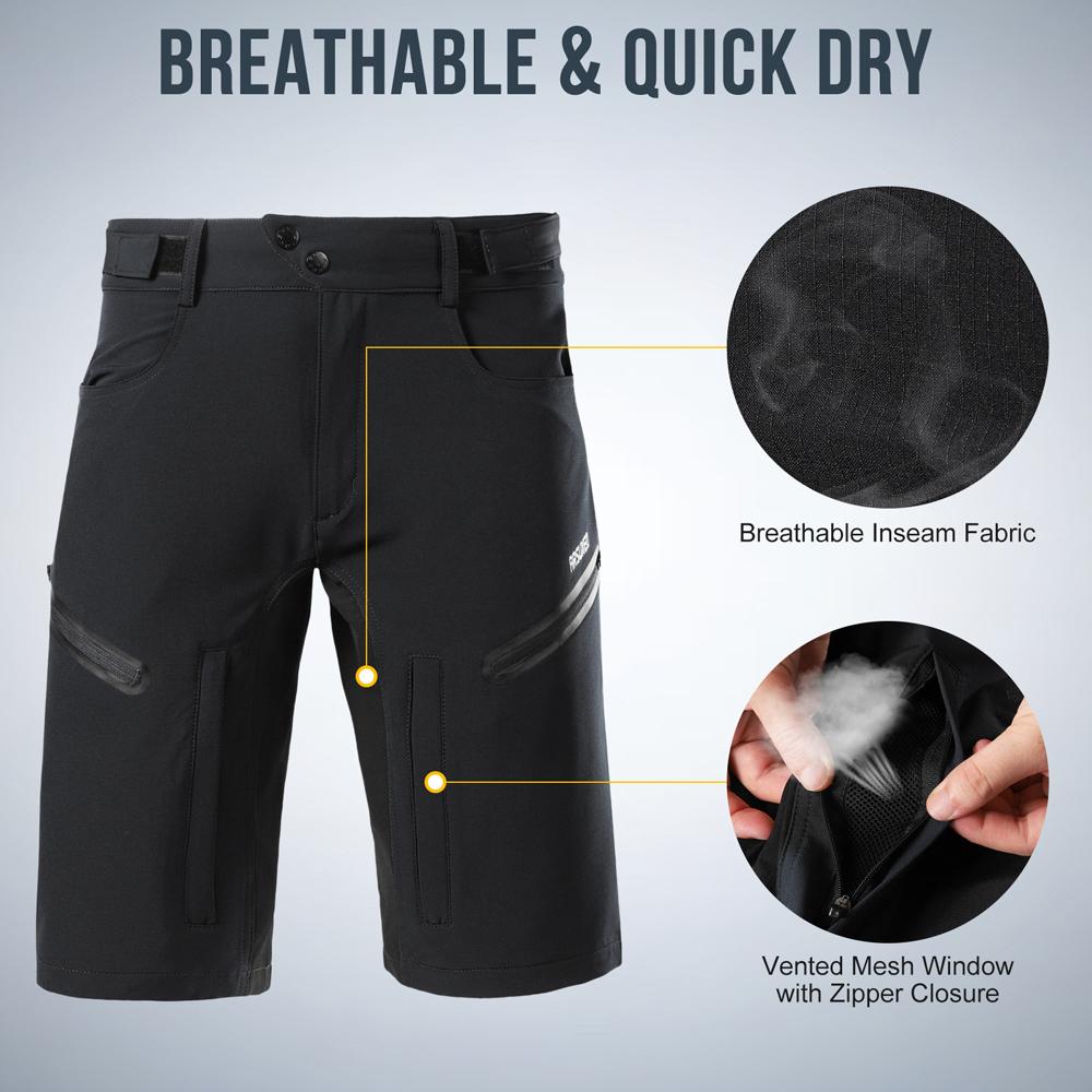 Men Loose Fit Cycling Shorts Breathable Quick Drying Outdoor Sports Running Bike Riding Casual