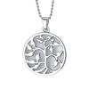 European & American Style Hollow Tree of Life Stainless Steel Pendant Necklace