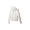 Li Ning Womens Fitness Series Solid Color Hooded Zip Long Sleeve Sweatshirt Women sweatshirt Moonlight-Gray AWDT120-5