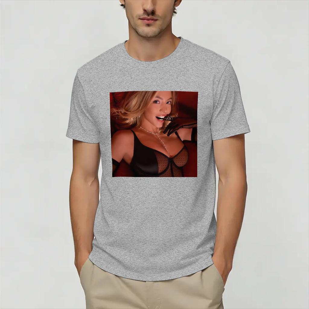 Sydney Sweeneys Tshirt Summer Hippie T Shirts Unisex 100 Cotton Oneck Oversize Top Tees Short Sleeve Streetwear Tshirt