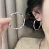 Minimalist Geometric Circle Hoop Earrings Women Plated Copper Lightweight Modern Chic Jewelry