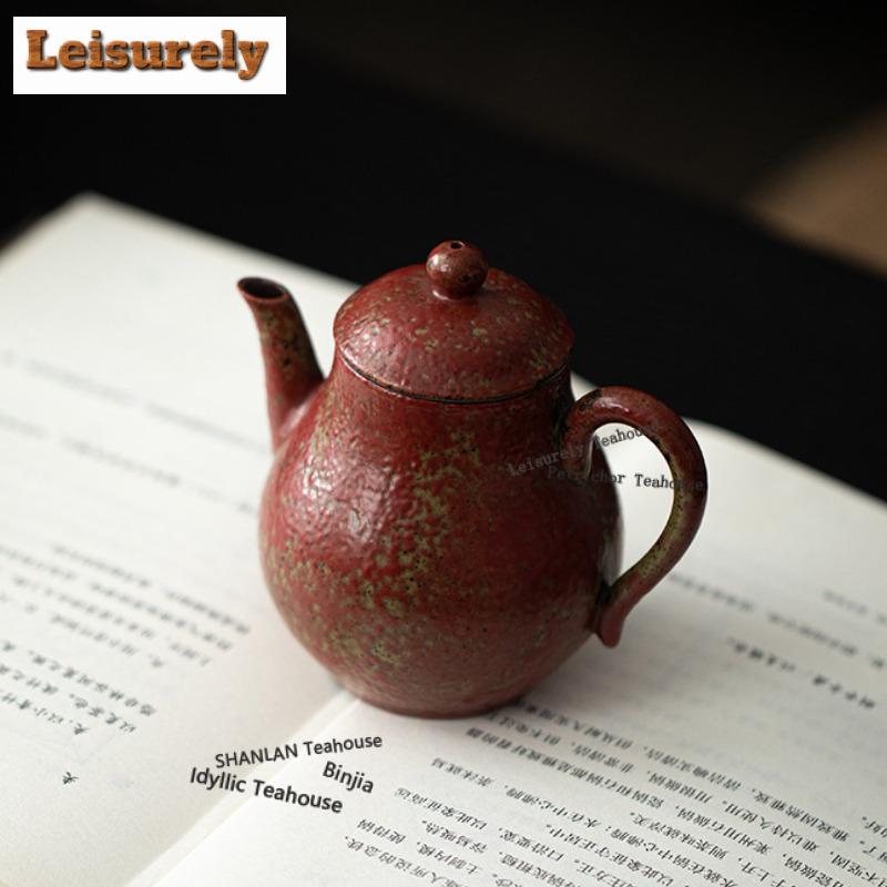 111ml Mountain Red Gaopan Teapot Luxury Tea Infuser Pot Tea Maker Kettle With Strainer Chinese Tea Teaware Accessories Ornaments