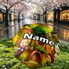Custom Name Personalized Masha and The Bear Print Umbrella, Auto Open Close, 8‑Rib Sturdy Frame, Commute Camping Hiking Use, Birthday Gift