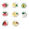 Strawberry and Cherry Fruit Accessory Hair Clip Sweet Girl's Half-ponytail Grab Clip Mini Small Hair Accessory