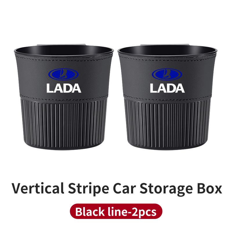 Vertically Ribbed Plastic Car Storage Box Trash Can Clip Installation For Lada Priora Sedan Sport Kalina Granta Vesta Niva