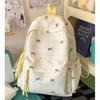 Schoolbag Spring and Summer Small Fresh Plaid Student Schoolbag Large Capacity Cute Bow Printing New High Value Backpack