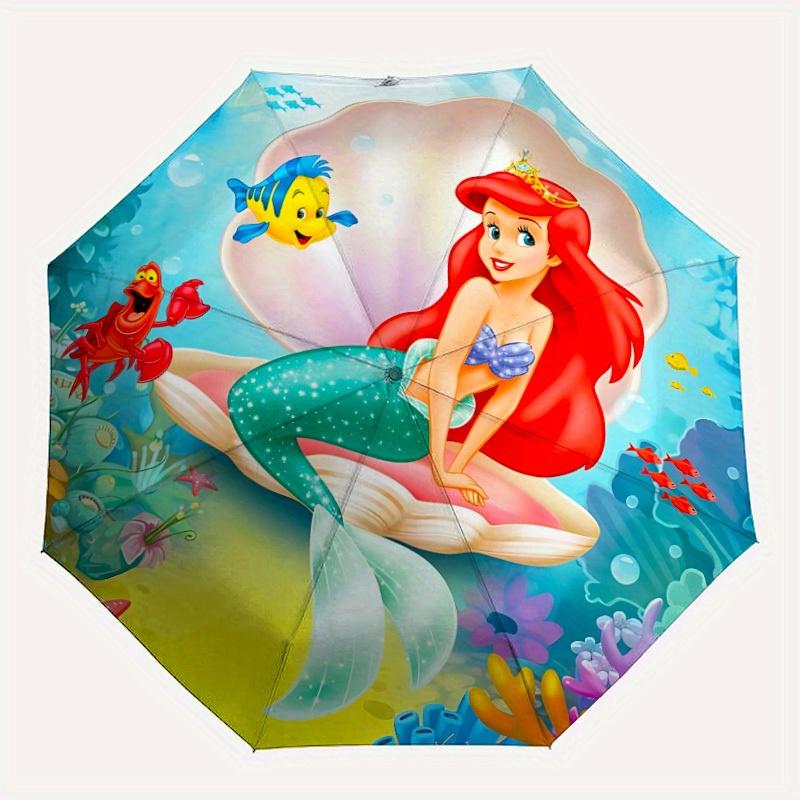 

1pc Mermaid Automatic Folding Umbrella - Portable Foldable Design with 8 Ribs, Durable Plastic & Iron Frame, Outdoor Umbrella yy250731067