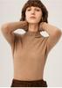 Women's Slim-Fit Long-Sleeve High-Collar Fine-Spun 100% Wool Base Layer Top