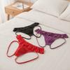 Low Waist Men's Sheer Lace Panties Underpants Male Open Crotch Briefs  Intimate