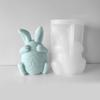 Face-less Rabbit Candle Mold Diy Cover Your Eyes Mouth and Ears Rabbit Aromatherapy Candle Gypsum Incense Stone Mold