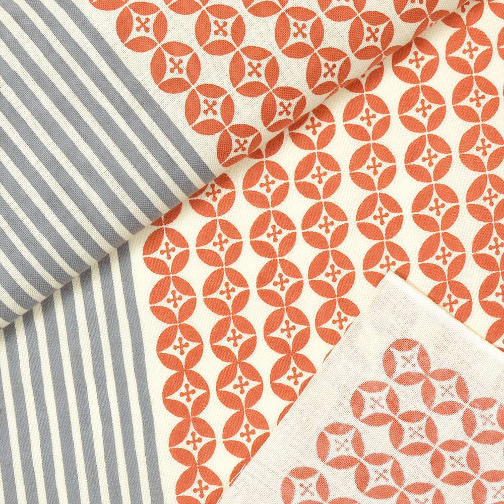 Hamamonyo Tenugui Flowers and Stripes