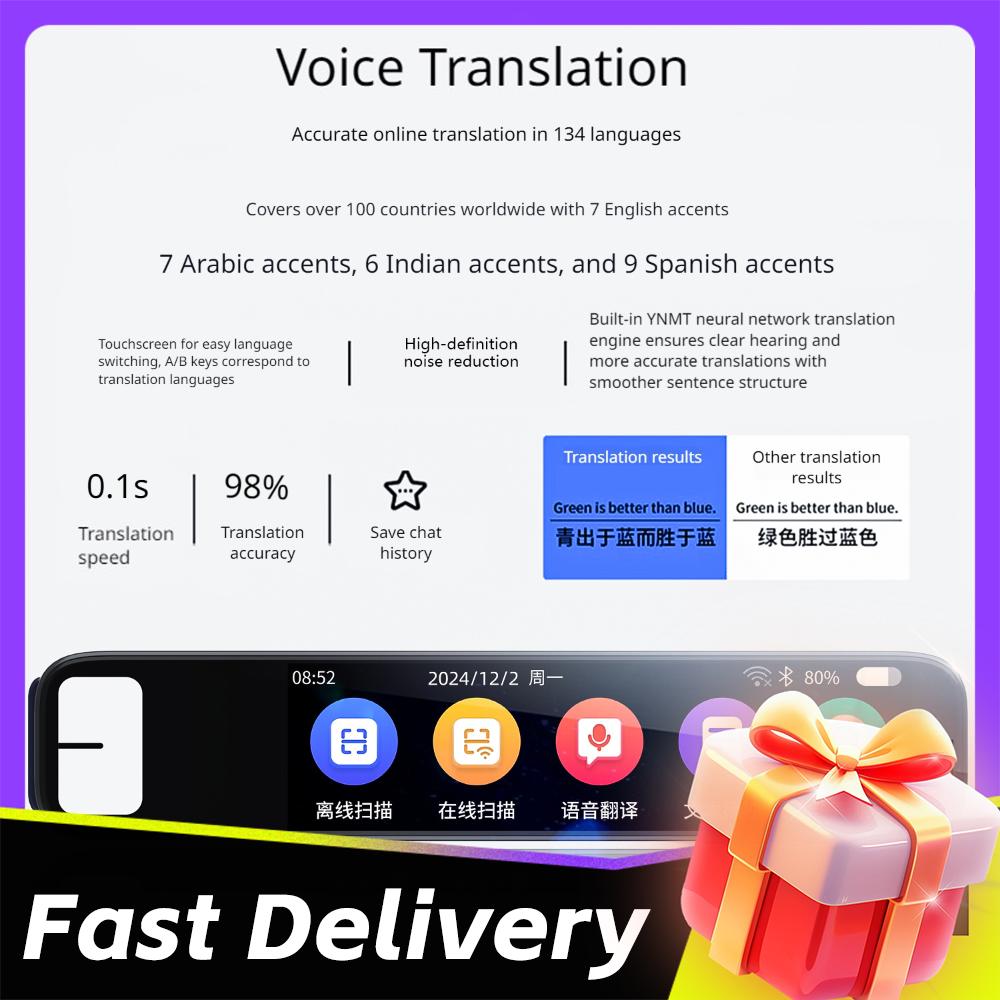 Translation Pen Real Time Intelligent Text Scanning Point Reading Learning Smart Voice Translator Device for Travel Learning