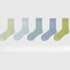 5 Pairs of Female Spring and Autumn New Pure Cotton Moon Son Boneless Tube Socks