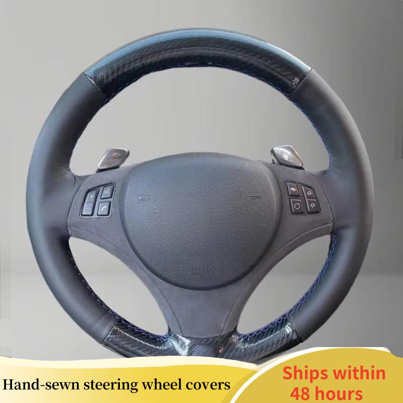 Car Steering Wheel Cover Leather For BMW 1 Series E81 E82 E87 E88 3 Series E9 Steering Wheel Braid Car Accessory