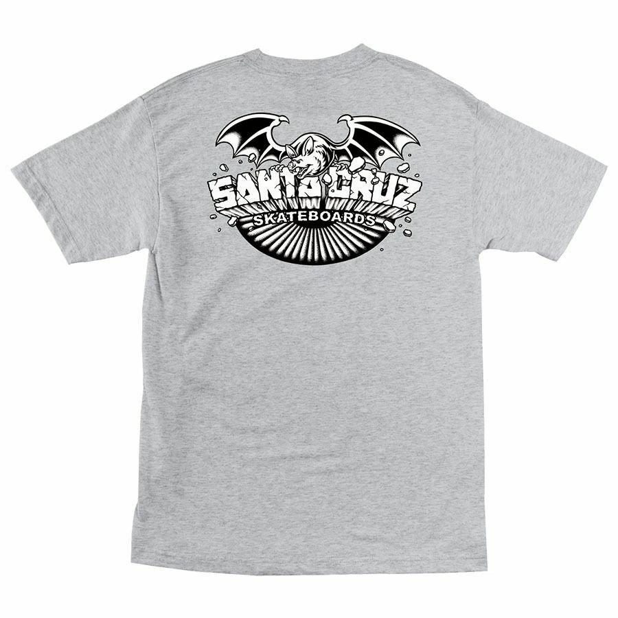 Santa Cruz GUANO Skateboard T Shirt ATHLETIC HEATHER XXL
