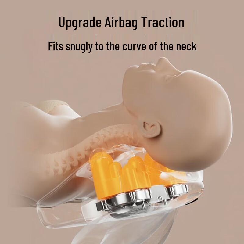 Aux Neck and Back Massage Pillow with Heat and Vibration