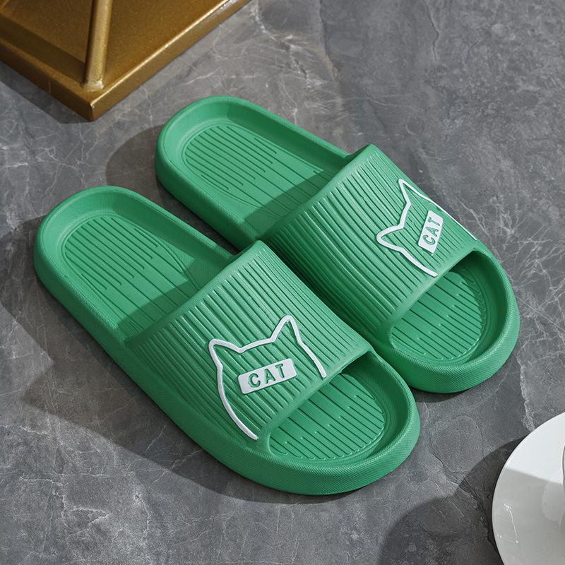 New Women's Indoor/Outdoor EVA Slippers - Deodorant, Non-Slip, Step-On-Cloud Feel, Cat Design, Perfect for Bathroom & Couples.
