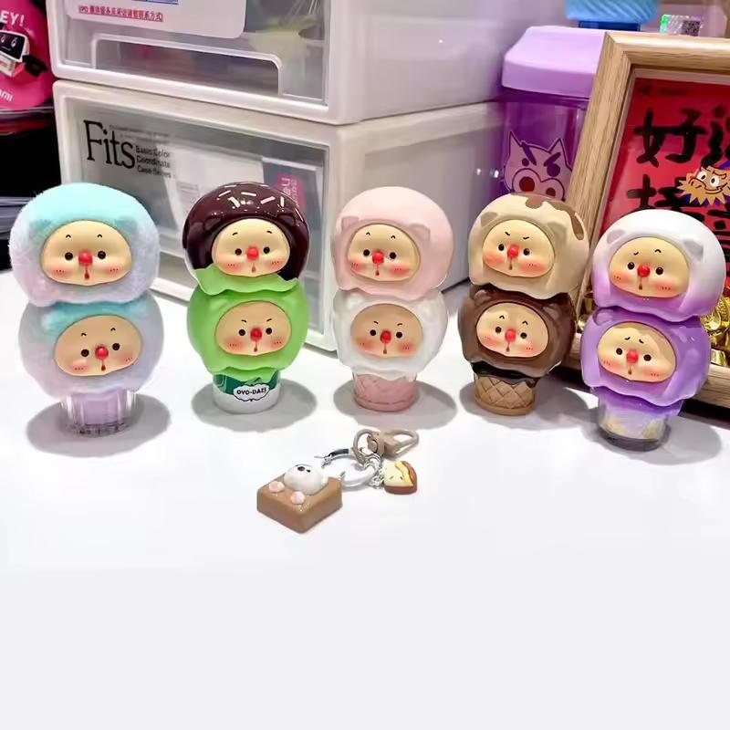 Oyo Bear Cub Ice Cream Series Anniversary Stackable Blind Box Trendy Mini Doll Gift Garage Kit Ornament Kids Gift Toy