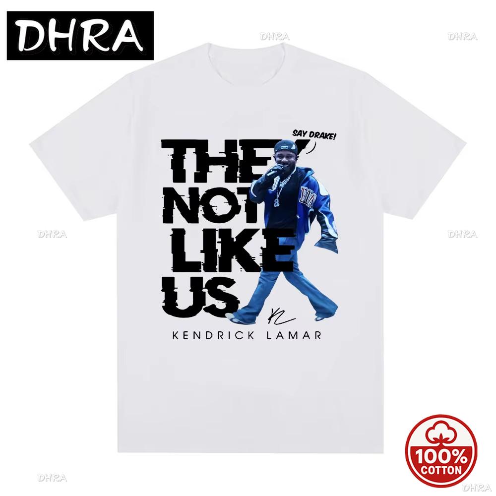 Hot Sale 100cotton Unisexs Oneck Shirt Rapper Kendrick Lamar Womens Summer Fashion Hip Hop Graphics High Quality Luxury Tshirt