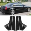 6X For 2005-10 Chrysler 300 300C Dodge Magnum Black Door Pillar Window Post Trim