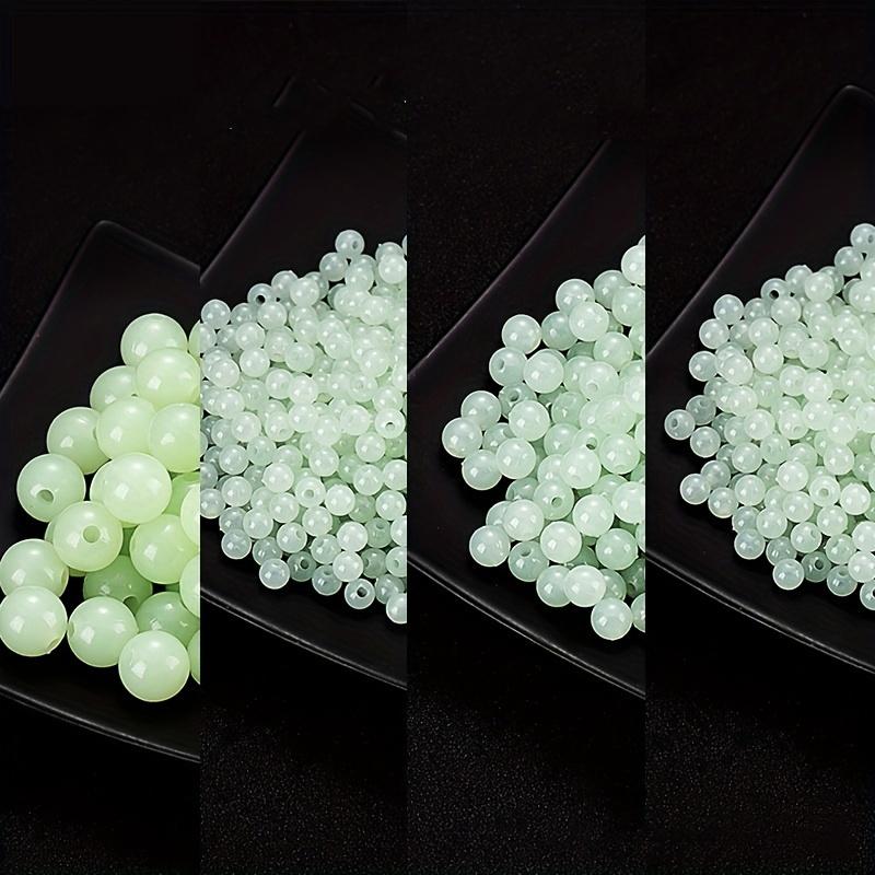 4//6/8/10mm koraliki wędkarskie Luminous ciemne twarde plastikowe koraliki sprzęt wędkarski koraliki na przynęta na ryby bransoletka naszyjnik tworzenia biżuterii Home Decor