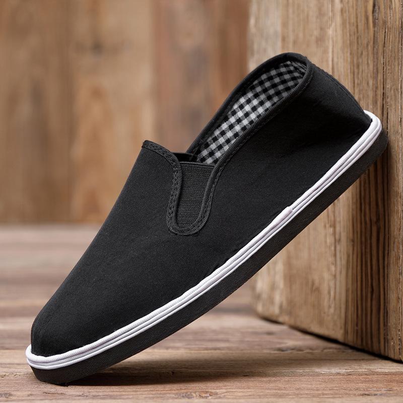 

Тканевая обувь. Мужская удобная черная тканевая обувь. Обувь для тренировок ручной работы. Повседневная обувь. Традиционная черная тканевая обувь. 45 чёрный