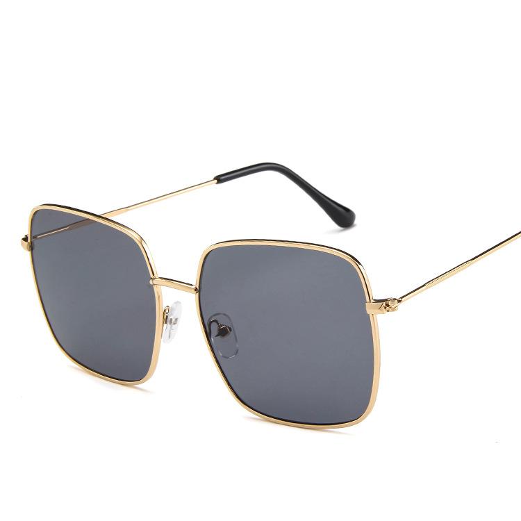 Vintage Oversized Square Sunglasses Women Fashion Metal Alloy Frame Retro Shades Female Sun Glasses Oculos Feminino