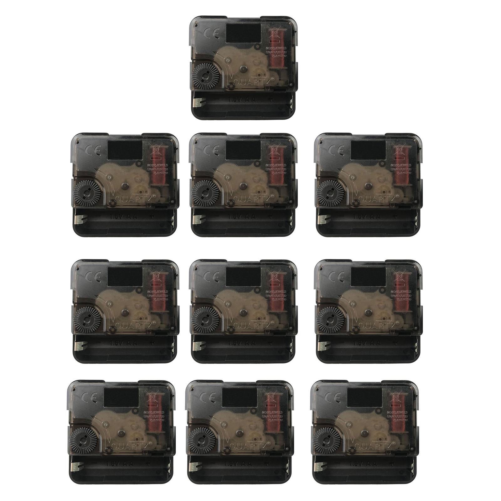 

10Pcs Quiet Quartzs Clock Movement Battery Operated Clock Mechanism for Easy Wall Clock Repairs Replacement and Crafts