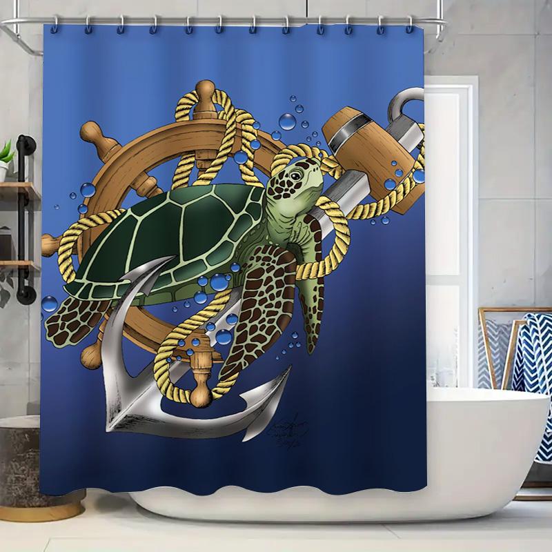 

Pet-Themed Shower Curtains Featuring A Cute Pug Design With Pink Flowers Perfect For Dog Lovers Add Some Personality To Your Bat W60H190(CM)-1 Pcs