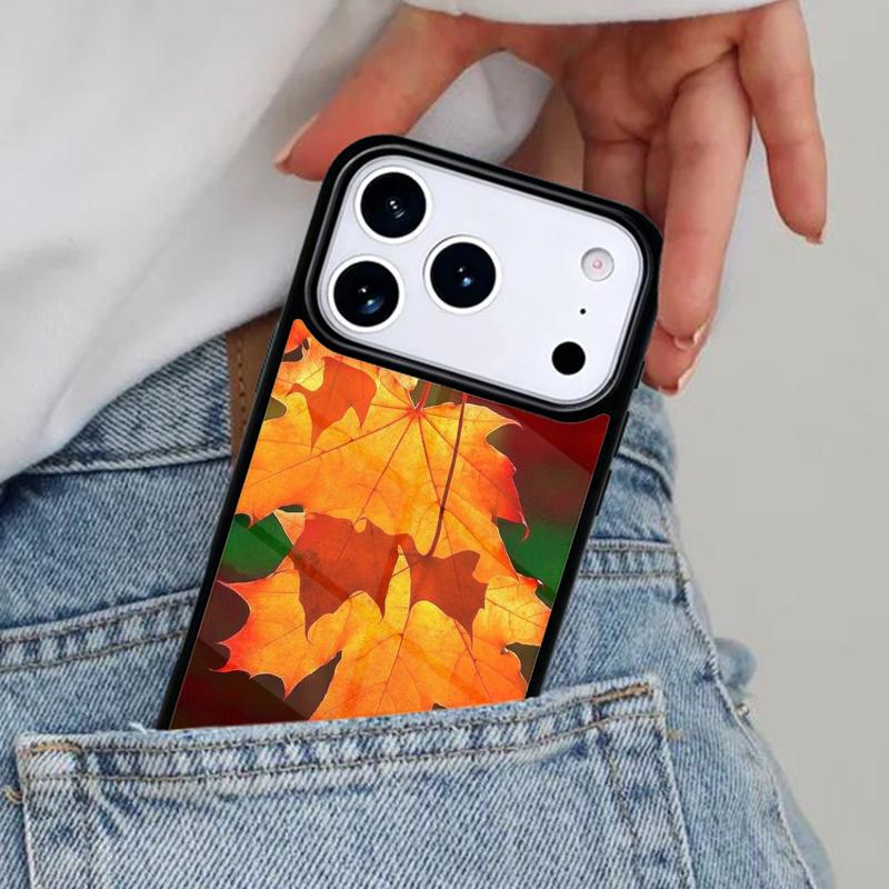 Autumn Tree Leaves Phone Case for iPhone 16e 15 14 13 12 17 Pro Max Plus Air 17pro Cover Coque