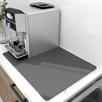 Super Absorbierender Kaffeeteller Groß Küchenabsorbierende Kaffeetasse Abtropfmatte Schnelltrocknende Abtropfunterlage Rutschfeste Geschirrmatte