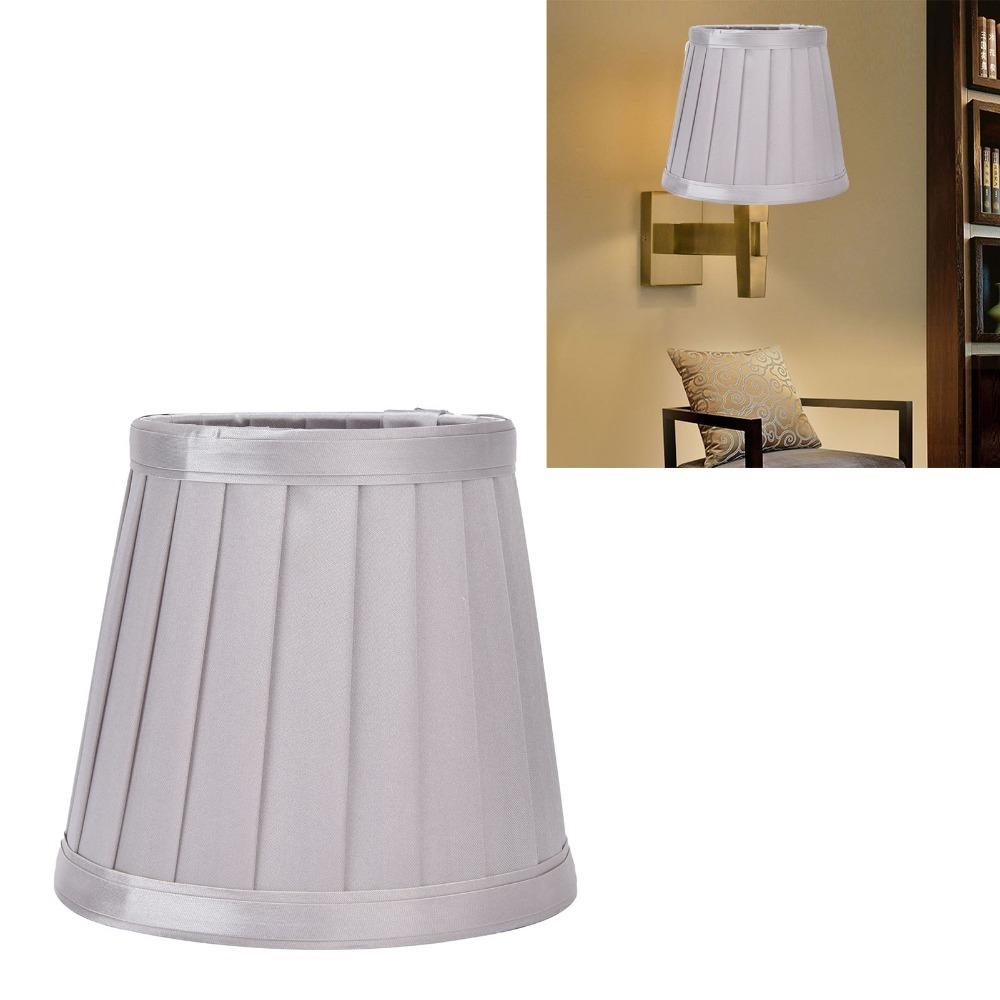 

2PCS Clip On Design Table Lampshade Lightweight Lamp Shades Simple Clip On Lampshade Wall Lamp сірий