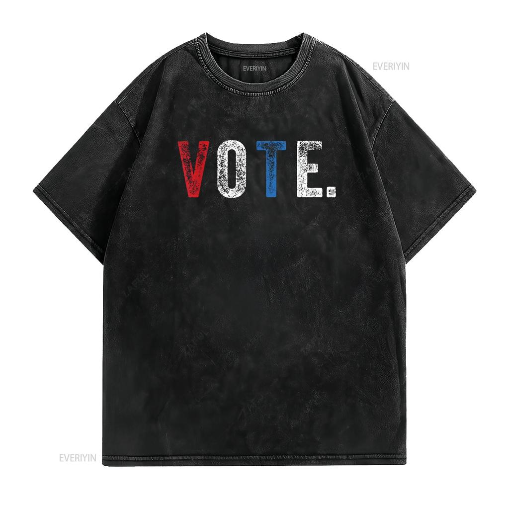 Vote T Shirt 2024 Election Voting Right Vintage Style vintage Washed Slightly fashion designer clothes Comfortable homme Casual