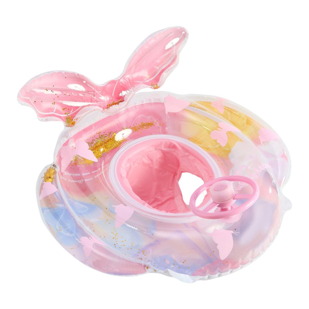 

Надувной плавательный круг Русалка Надувная плавательная трубка с сиденьем и рулевым колесом Плавательный круг Детские надувные игрушки для бассейна для летних водных развлечений розовый