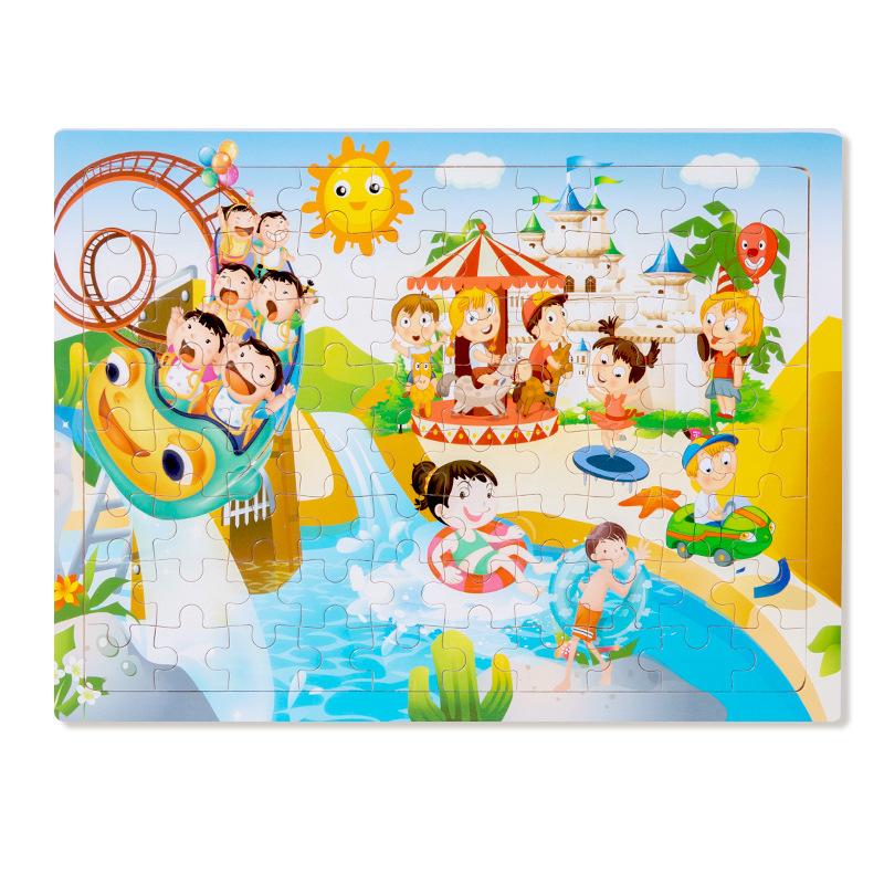 Wooden puzzle children animal cartoon fairy tale plane puzzle baby early education puzzle building block toy