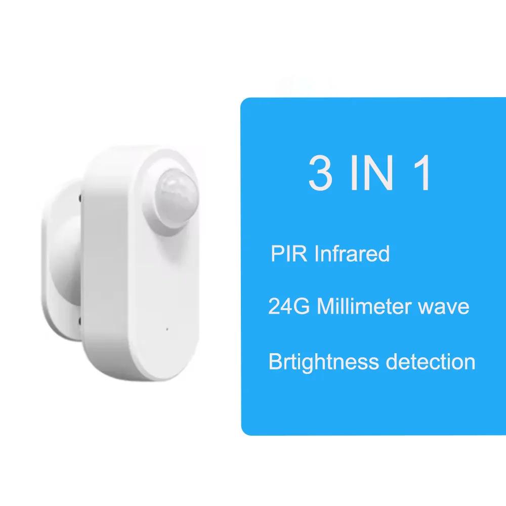 Zigbee Millimeter Wave PIR Human Presence & Light Sensor, Home Assistant Compatible