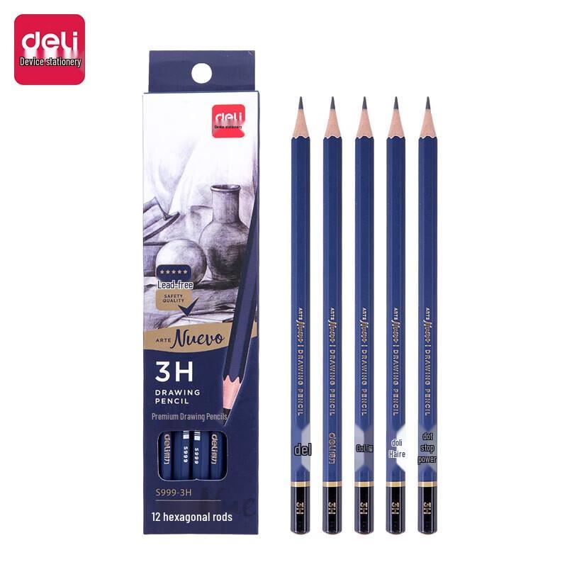 Deli S999 Art Drawing Pencils 2H