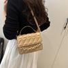 Simple Design Retro Portable Small Square Bag Women's Bag Summer New Chain Solid Color Shoulder Messenger Bag
