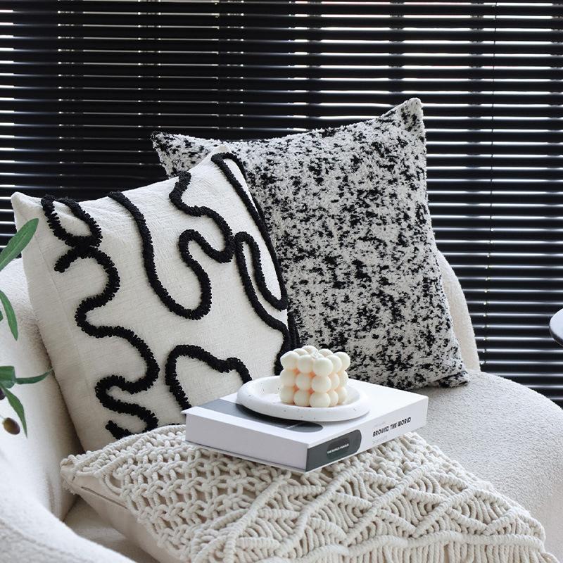 Wabi-sabi Style Pillow Case, Bohemian Style Tufted Tassel Pillow, Cushion Cushion Cover, Sofa B&B Hotel Pillow