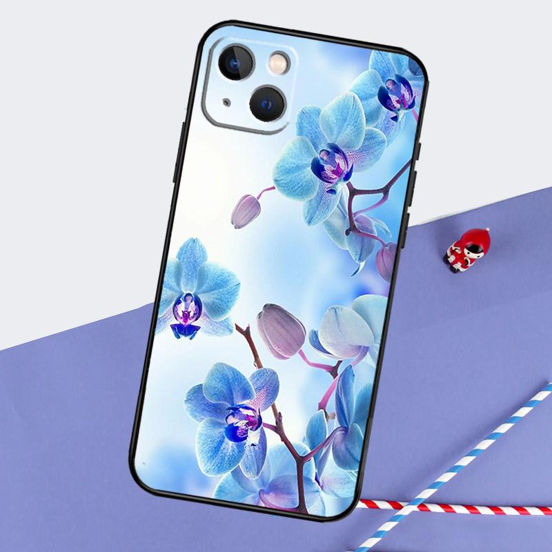 

Цветный чехол для телефона с цветами орхидеи для iPhone 16 Pro 15 Pro 11 12 13 14 Pro Max Mini XR 16e 15 16 Plus Защитный корпус iPhone 11
